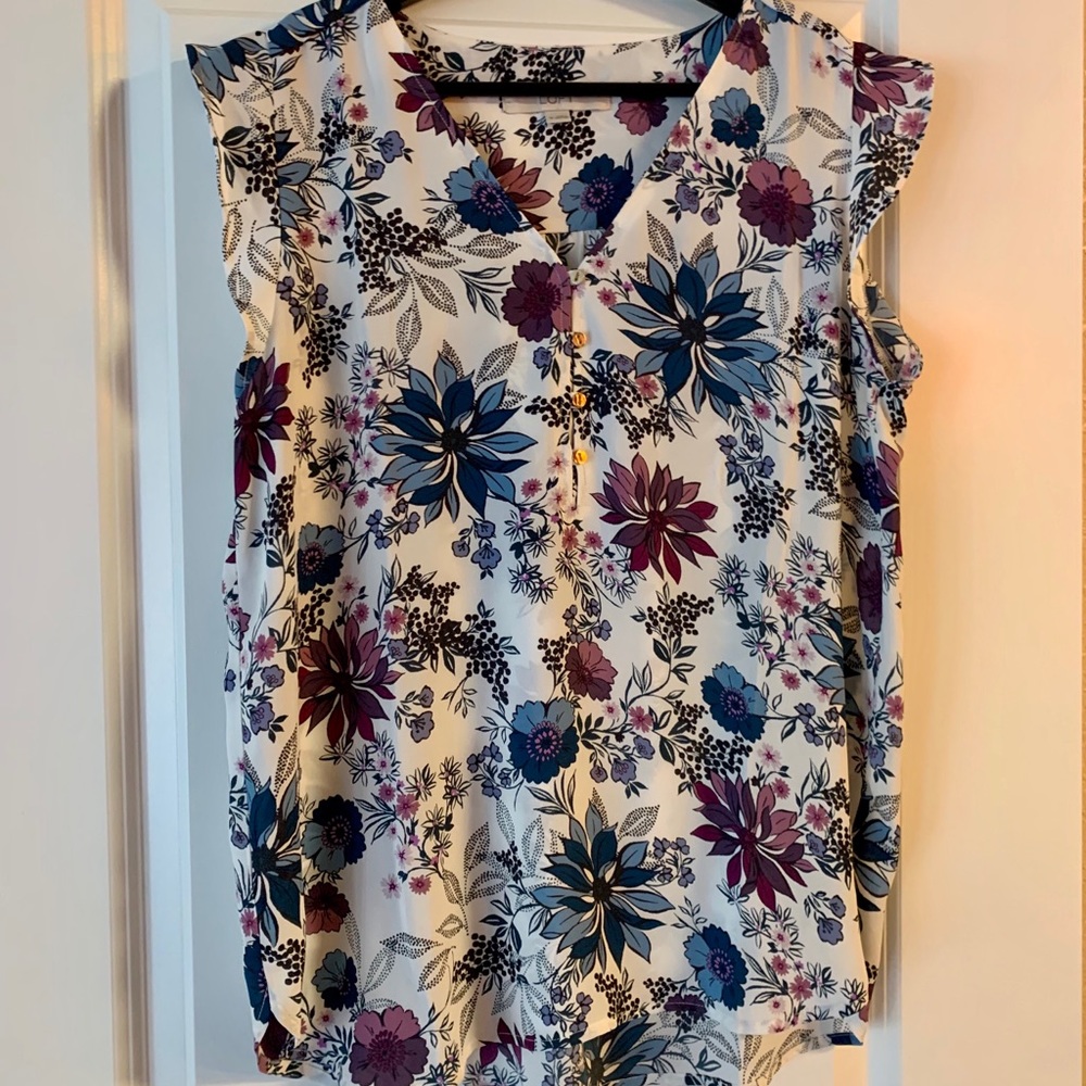 LOFT Floral Shell Blouse